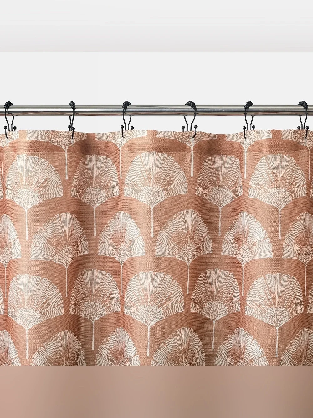 Indigo Road Meru Egypt Sherrod Floral Fabric Shower Curtain 70 x 72 Terracotta